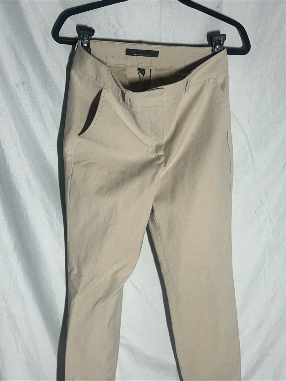 White House Black Market Slim Chinos in Light Khaki